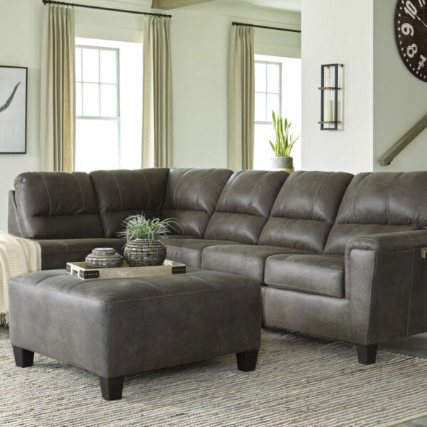 Ashley Navi Sectional - Smoke - A-Line Furniture & Appliances